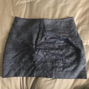 Express silver mini skirt